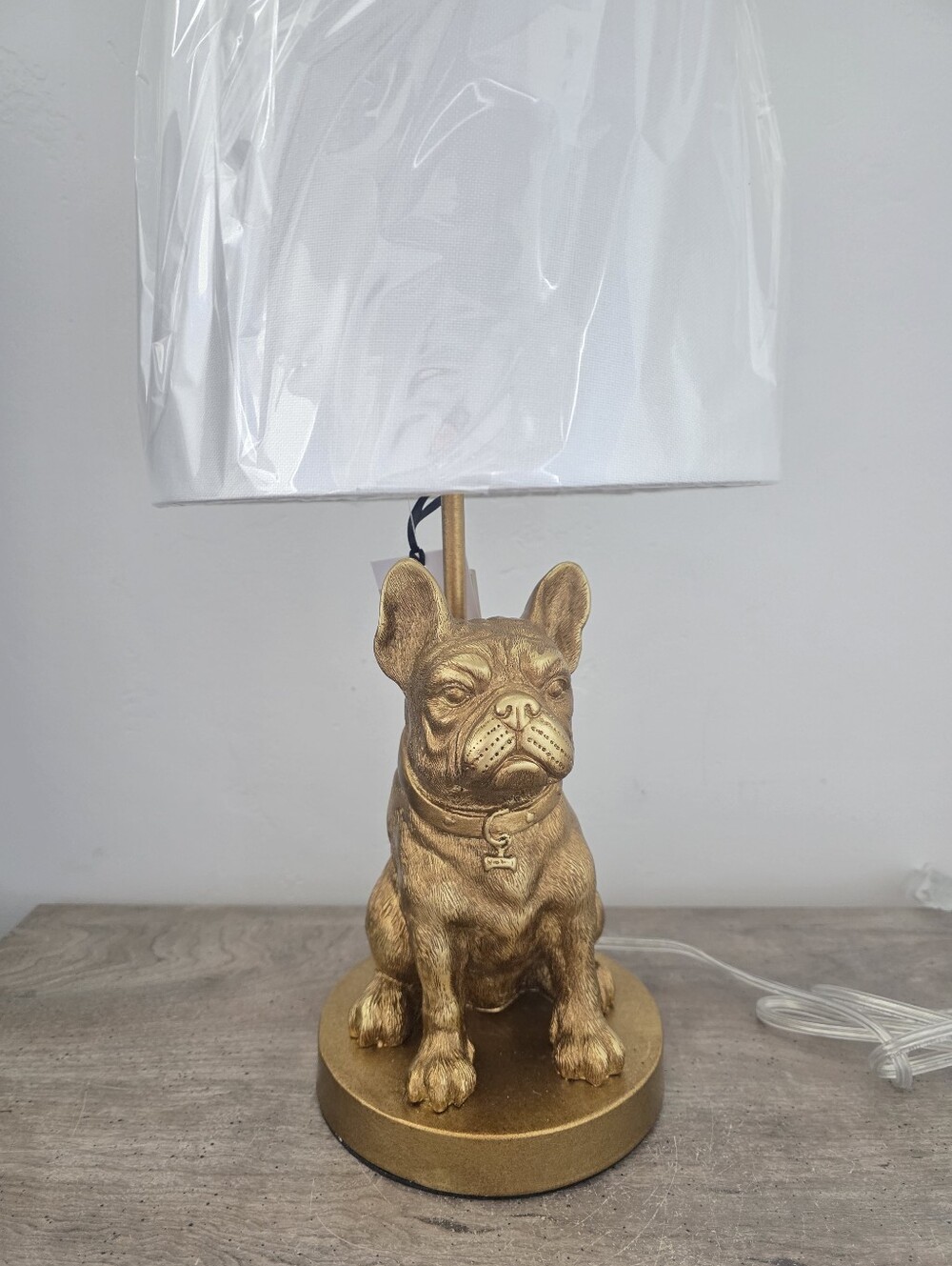 French Bulldog Dog Gold Lamp Table Desk Lamp Light New